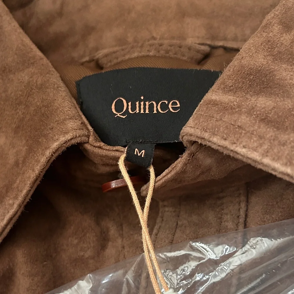 Quince Men's‎ dark chestnut goat leather Suede Jacket medium - Picture 6 of 6